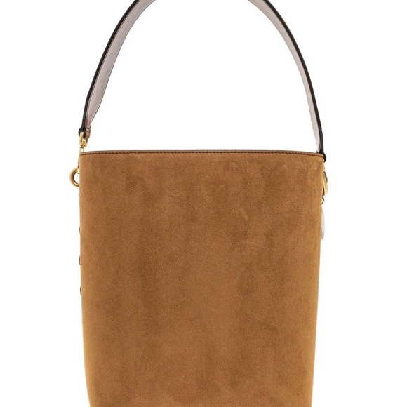 NEW STELLA MCCARTNEY FRAYME SUEDE WHIPSTITCH CROSSBODY BUCKET TOTE NWT! - Picture 8 of 8